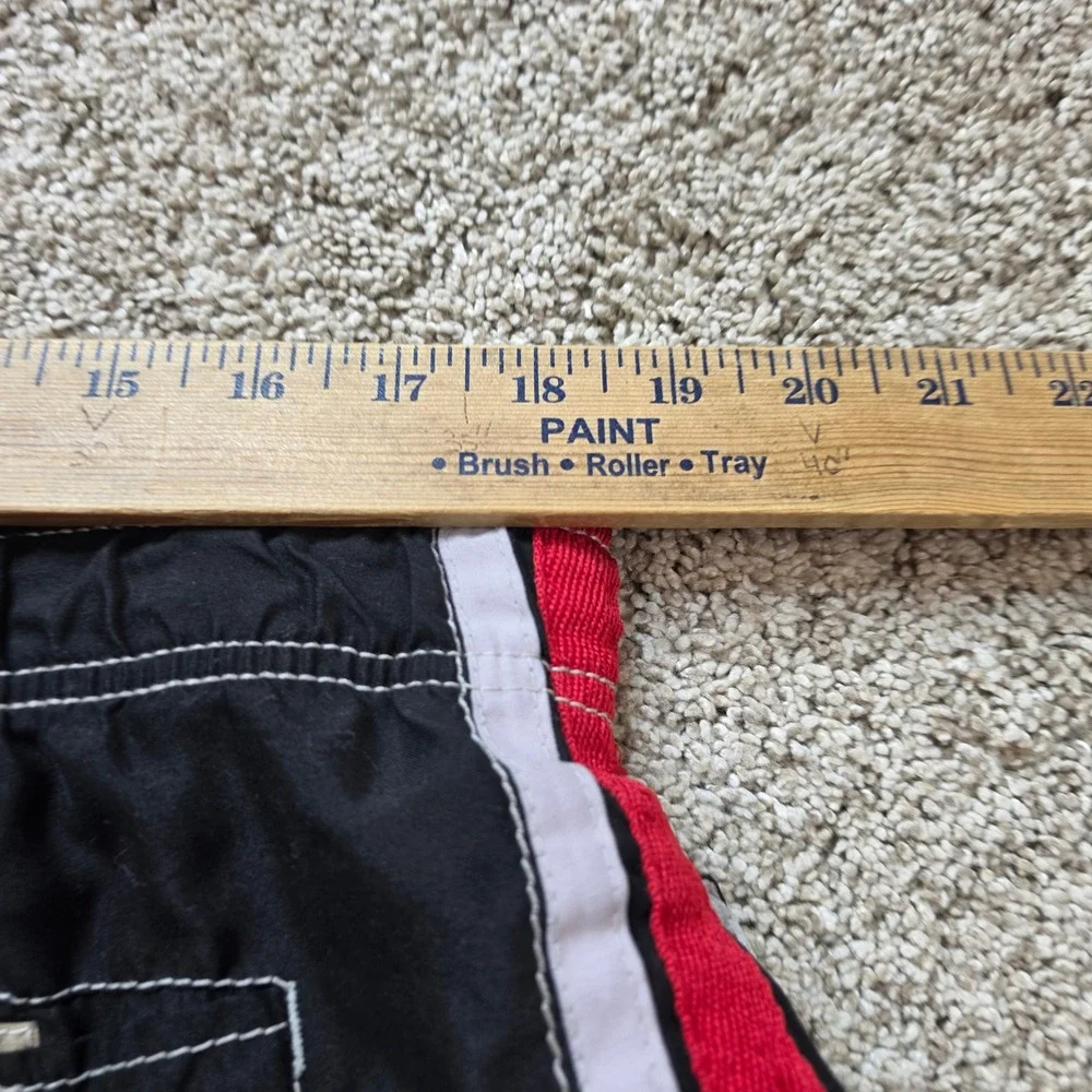 VINTAGE OP Ocean Pacific Board Shorts Men Large 36/38 Black Swim Trunks Y2K Surf